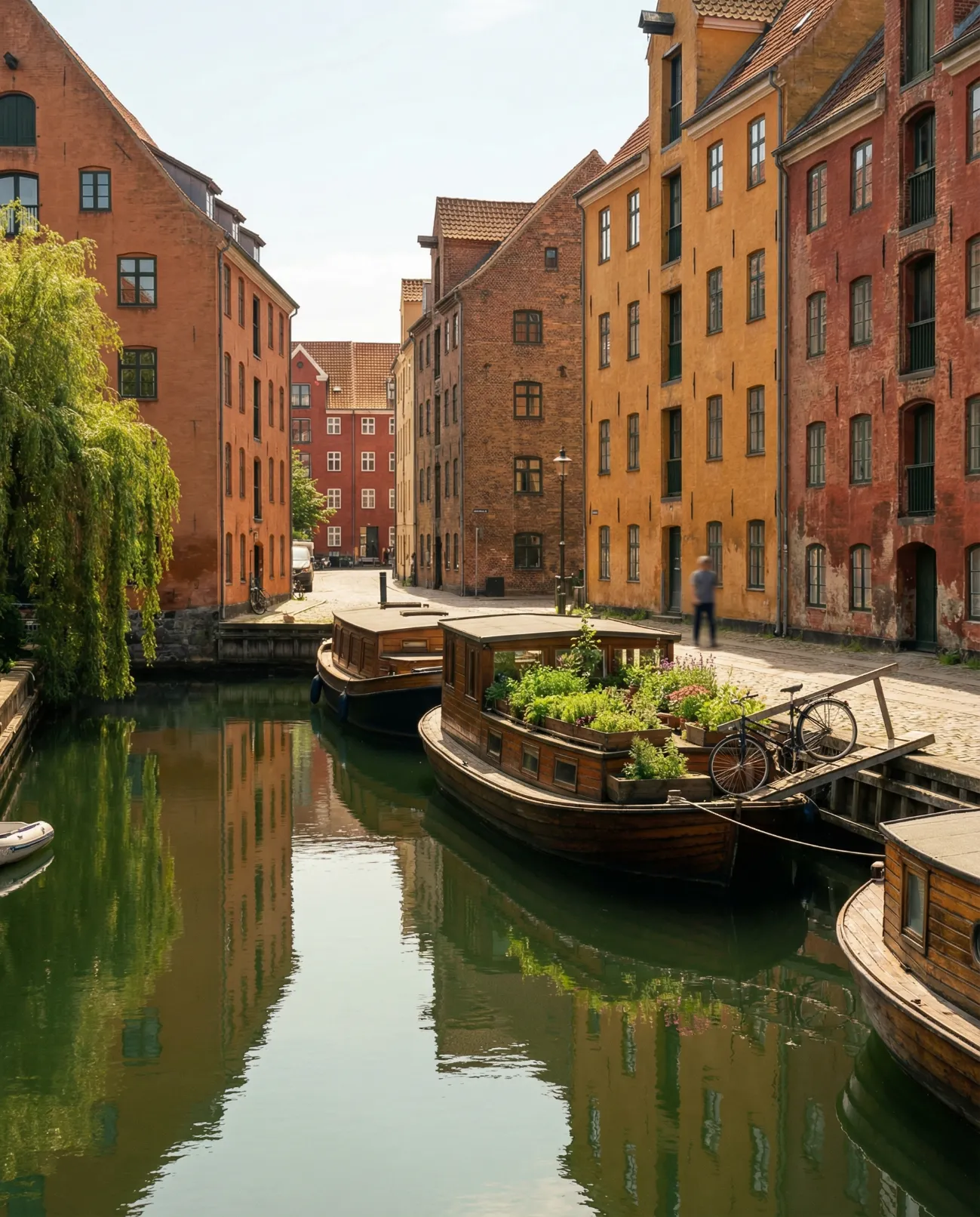 The canals and houseboats of Christianshavn